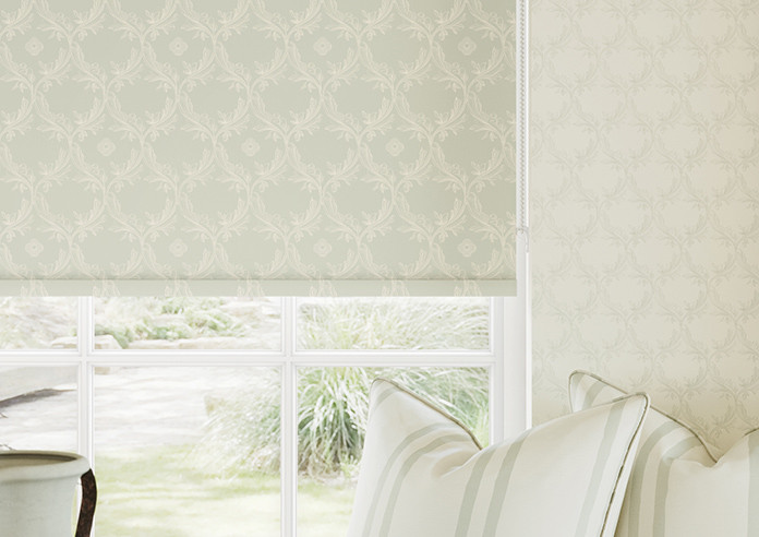 Trellis Prints, Vine and Bloom Bud Green - Twist&Fit Roller Blind - Image 5